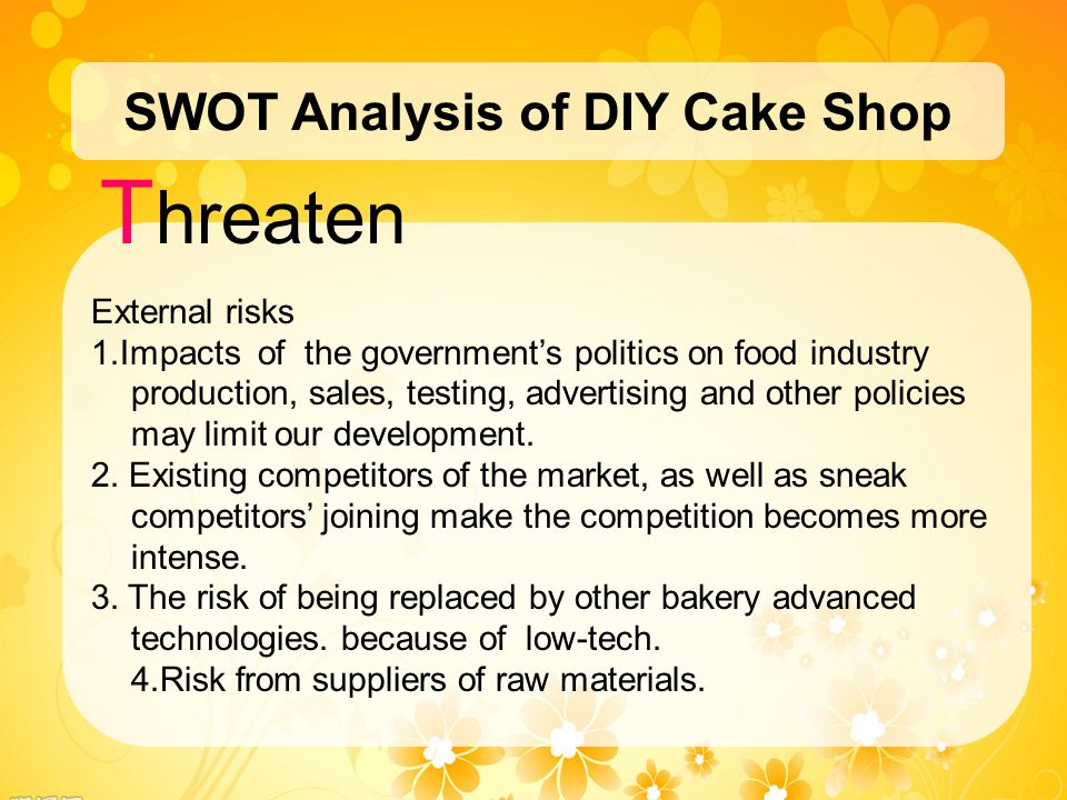 Swot analysis for bakery products
